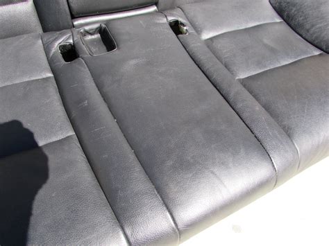 BMW Rear Seats Complete Black Leather Fold Down E60 525i 528i 530i 535i ...