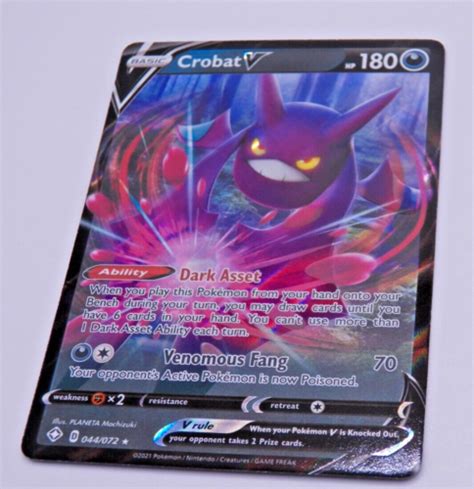 Crobat V 044/072 - (2021) Shining Fates - Ultra Rare Holo Pokémon Card Near Mint | eBay