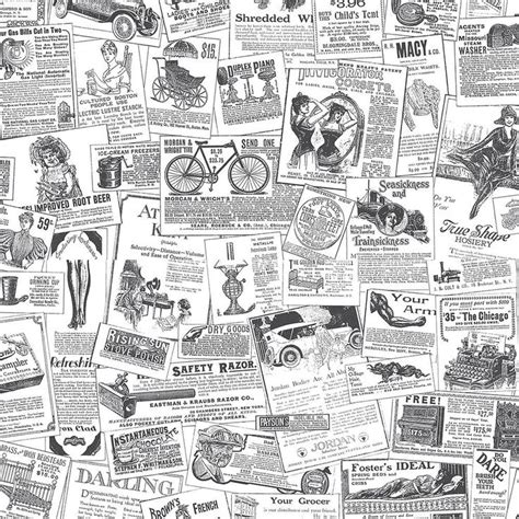 Newspaper Wallpaper, Black | Newspaper wallpaper, Novelty wallpaper, Vintage newspaper