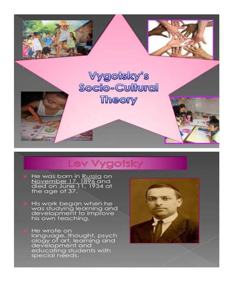 Vygotsky's Socio-Cultural Theory - Education - Studocu