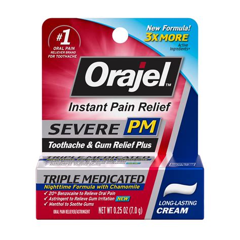 Orajel Severe Toothache & Gum Relief Cream, 0.33 Oz: Amazon.ca: Beauty