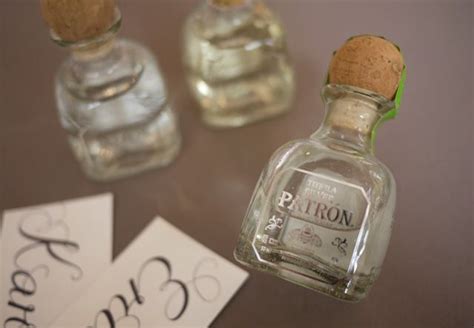 Empty Mini Patron Bottles | Start by removing all the stickers from the bottle. Use acetone or ...