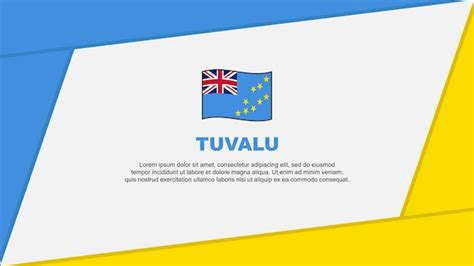 Premium Vector | Tuvalu flag abstract background design template tuvalu independence day banner ...