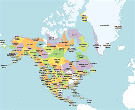 North American Map Of Native Tribes - Feliza Valentine