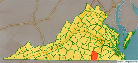 Map of Brunswick County, Virginia