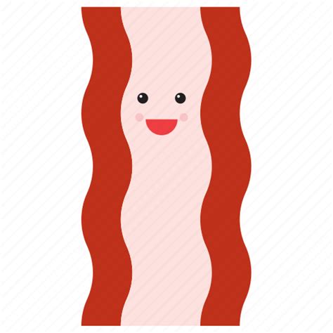 Bacon, emoji, emoticon, face, food, happy, smiley icon