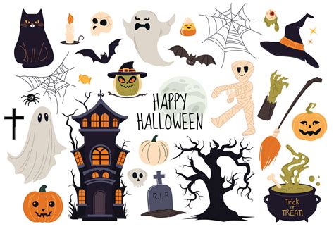 Vector set of Halloween figures. 28538809 Vector Art at Vecteezy