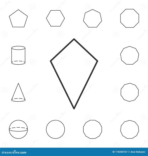 Deltoid Outline Icon. Detailed Set of Geometric Figure. Premium Graphic ...