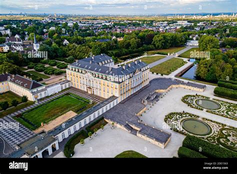 Aerial of Augustusburg Palace, UNESCO World Heritage Site, Bruhl, North ...