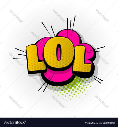 Lol laugh comic book text pop art Royalty Free Vector Image