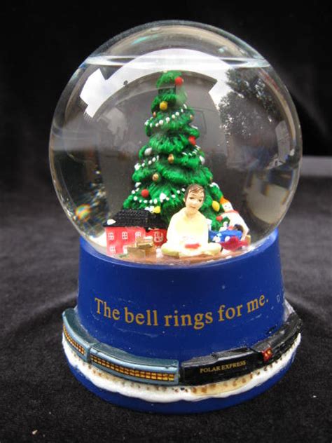 Hallmark The Polar Express Snow Globe The Bell Rings For Me Christmas ...