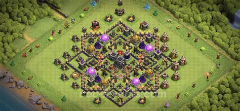 Best Anti 2 Stars Base TH9 with Link, Hybrid - Town Hall Level 9 Base Copy - (#184)