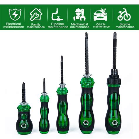 5Pcs CR V Magnetic Screwdriver bit with Handle Bar T type interface ...