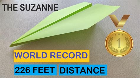 How to make world s best paper airplane the suzanne world record 226 feet – Artofit