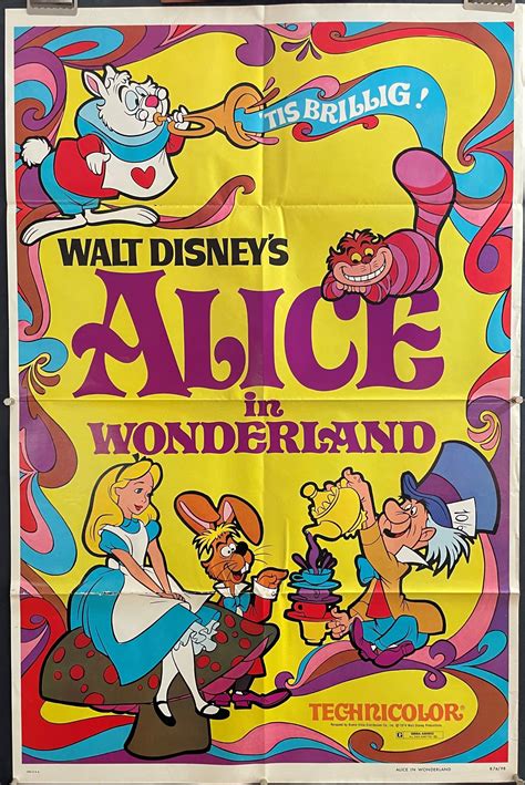 Alice In Wonderland Disney Movie Poster