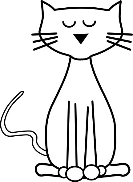 cat outline clipart - Clipground