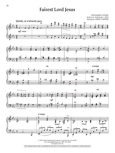 Fairest Lord Jesus | Sheet Music Direct