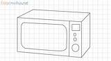 Microwave Template Coloring Pages sketch template
