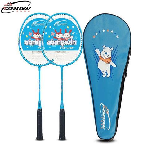 2 PCS Badminton Racket for Children 3 12 Year Old Kids Training Badminton Rackets Aluminum alloy ...