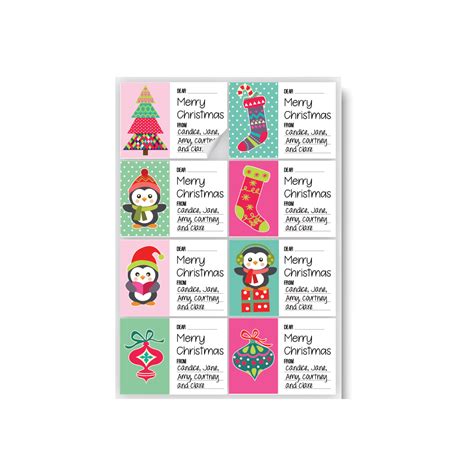 Merry Christmas Labels 1 – pack of 32 – Print my Labels