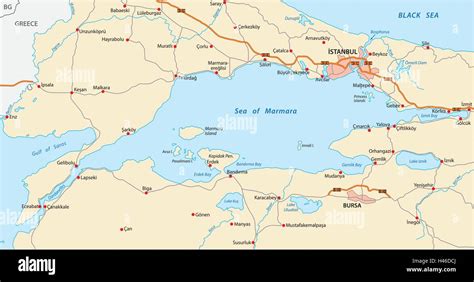 sea of marmara map Stock Vector Image & Art - Alamy