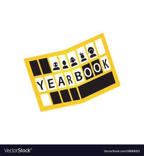 Word yearbook design for year book cover logo Vector Image