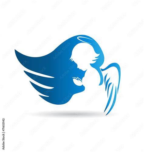 Angel logo vector design Stock Vector | Adobe Stock