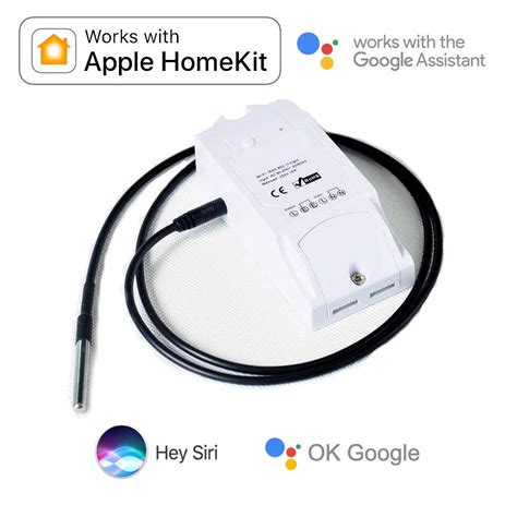 Apple HomeKit Thermostat Temperature Smart Home Switch Google Assistant Sonof WiFi Remote TH10 ...