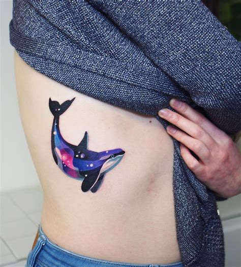 Space Killer Whale, Girl's Side Tattoo