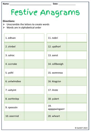 Christmas Anagrams | Teaching Resources