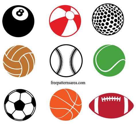 Sports Ball Free SVG Graphic Vector Files - FreePatternsArea