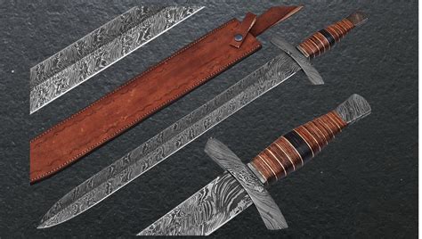 25 Beautiful Handmade Damascus Steel Hunting Sword With | Etsy