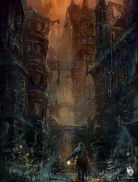 Artwork Old Yharnam - Bloodborne FromSoftware