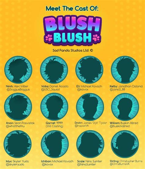 Blush blush game characters - cannaxre