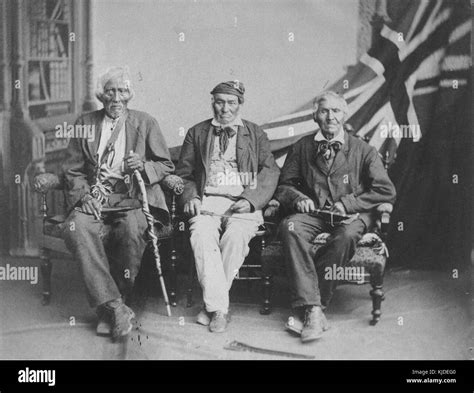 Six Nations survivors of War of 1812 Stock Photo - Alamy
