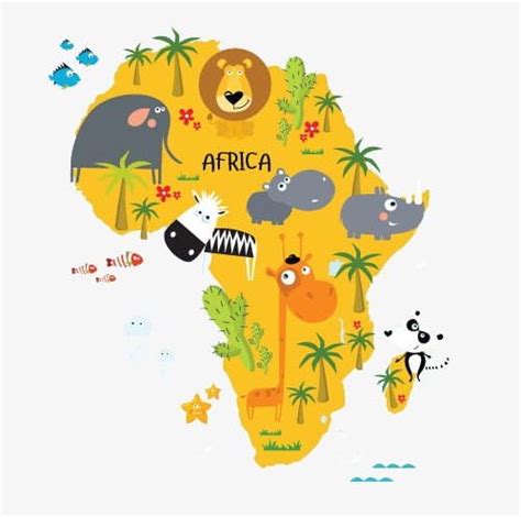 Map Of Africa Png Clipart Africa Clipart Animal Cartoon Element ...