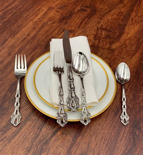 RARE Oneida Stainless Flatware set, Service for 12 Vintage Silverware ...