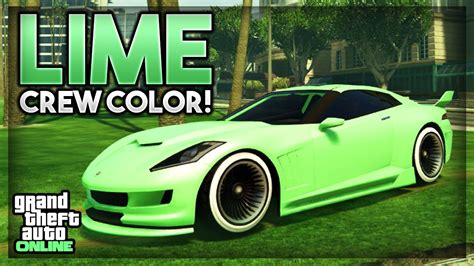 GTA 5 Online - New Rare/Modded Crew Color #55 "Lime!' (Rare Crew Colors ...