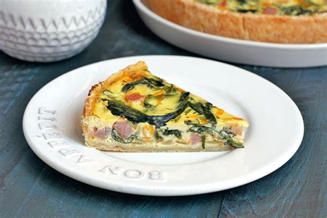 Spinach, Ham and Cheese Quiche - Two of a Kind