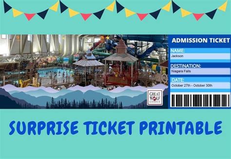 FREE Surprise Ticket Template for Great Wolf Lodge - The Exploring Family