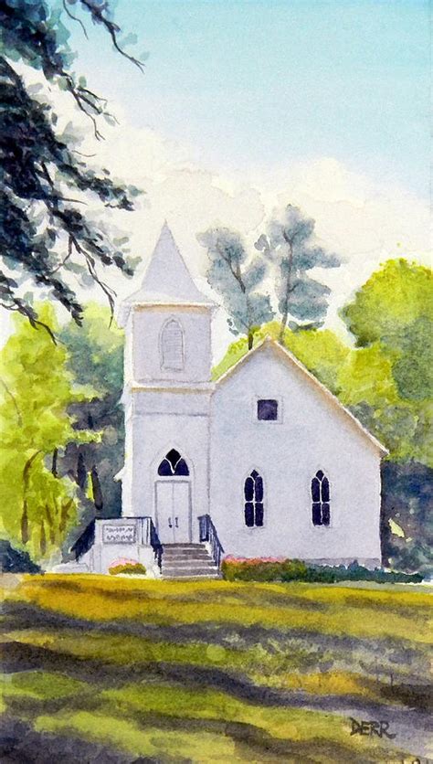 Old Country Church Painting