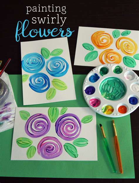 Painting Swirly Flowers with a Simple Technique | Make and Takes