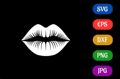 Lips, Black Isolated SVG Icon Digital Graphic by Creative Oasis · Creative Fabrica