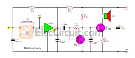 Simple AM radio receiver circuit with earphone - Eleccircuit