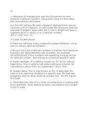 MATH 7.docx - 7 1. Hippasus of metapontum was the first person to ever discover irrational ...