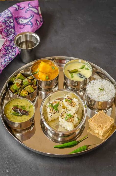 Gujarati Thali - A Meal from Indian State of Gujarat - MySpicyKitchen