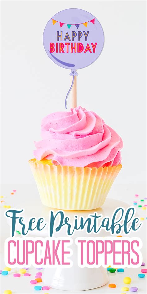 Add these free printable cupcake toppers to your next birthday bash ...