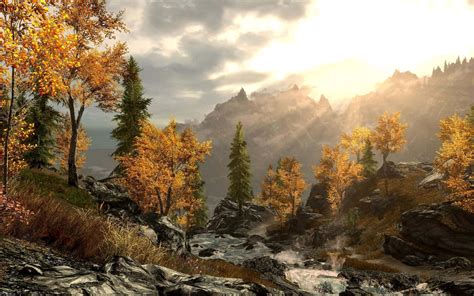 Download The World of Skyrim at Dawn | Wallpapers.com