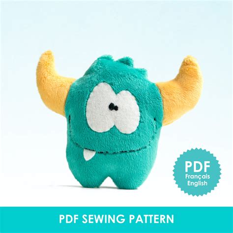 Monster Plush Toy Sewing Pattern PDF INSTANT DOWNLOAD - Etsy Ireland