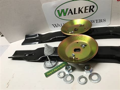 Walker Mower 42" GHS Blade Set (USA) w/hubs, bolts & nuts + FREE blade ...